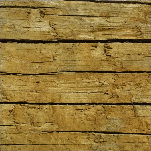 Splintered wood on a deck railing